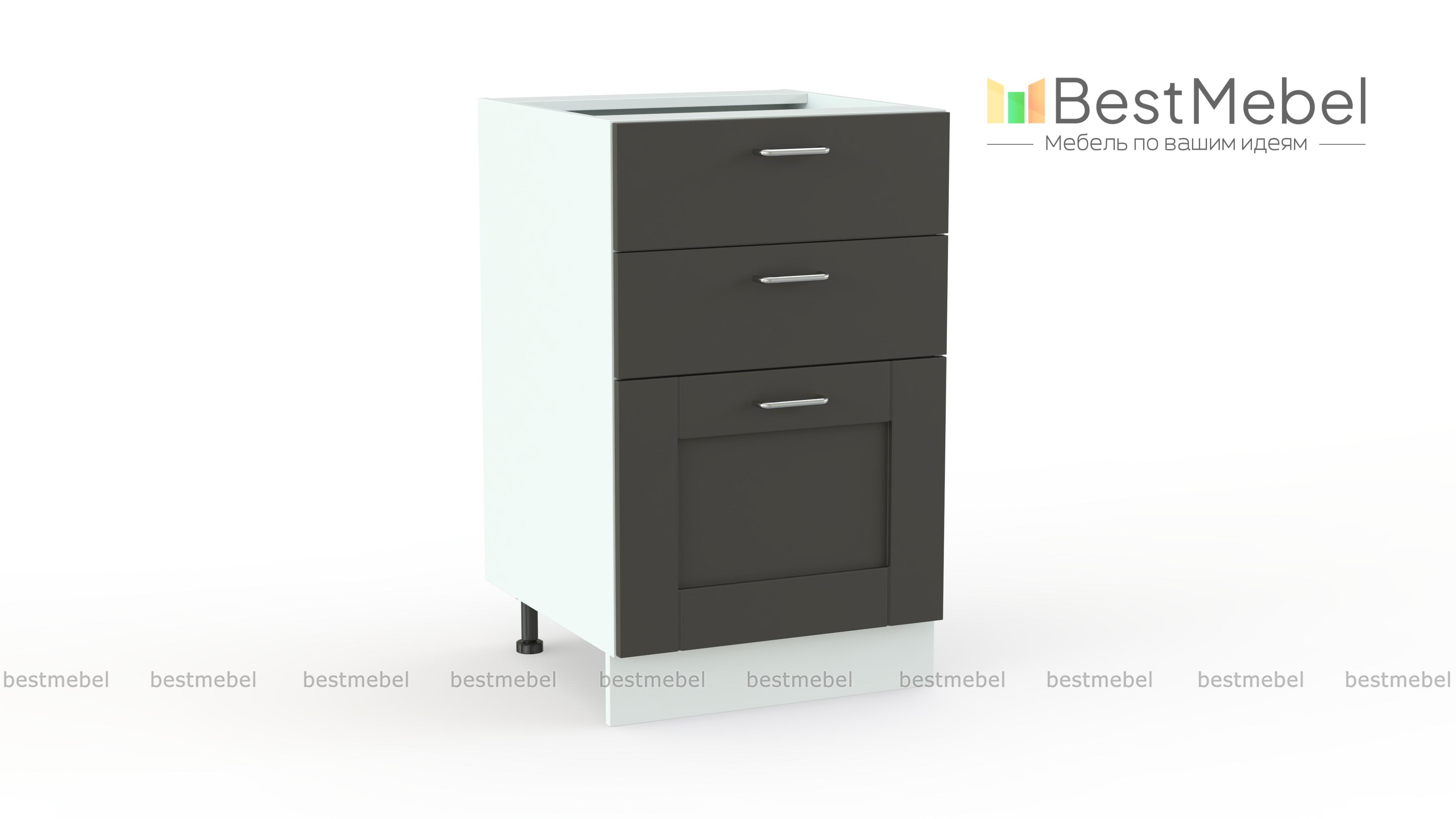 Шкаф нижний с 3-мя ящиками Лофт BMS - Фото