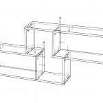 Схема сборки Навесная полка ПН-4 Комби BMS