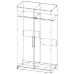 Шкаф распашной Ава 9 BMS(Платье - Платье (2))