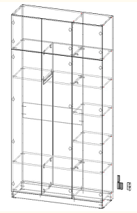 Шкаф распашной Ангард 30 (1200*2400*400) (1200х2400х400)