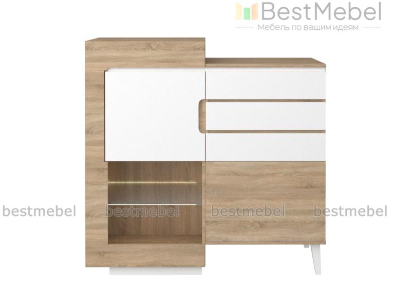 Комод высокий Лайн 2-дверный 3 ящика BMS - Фото