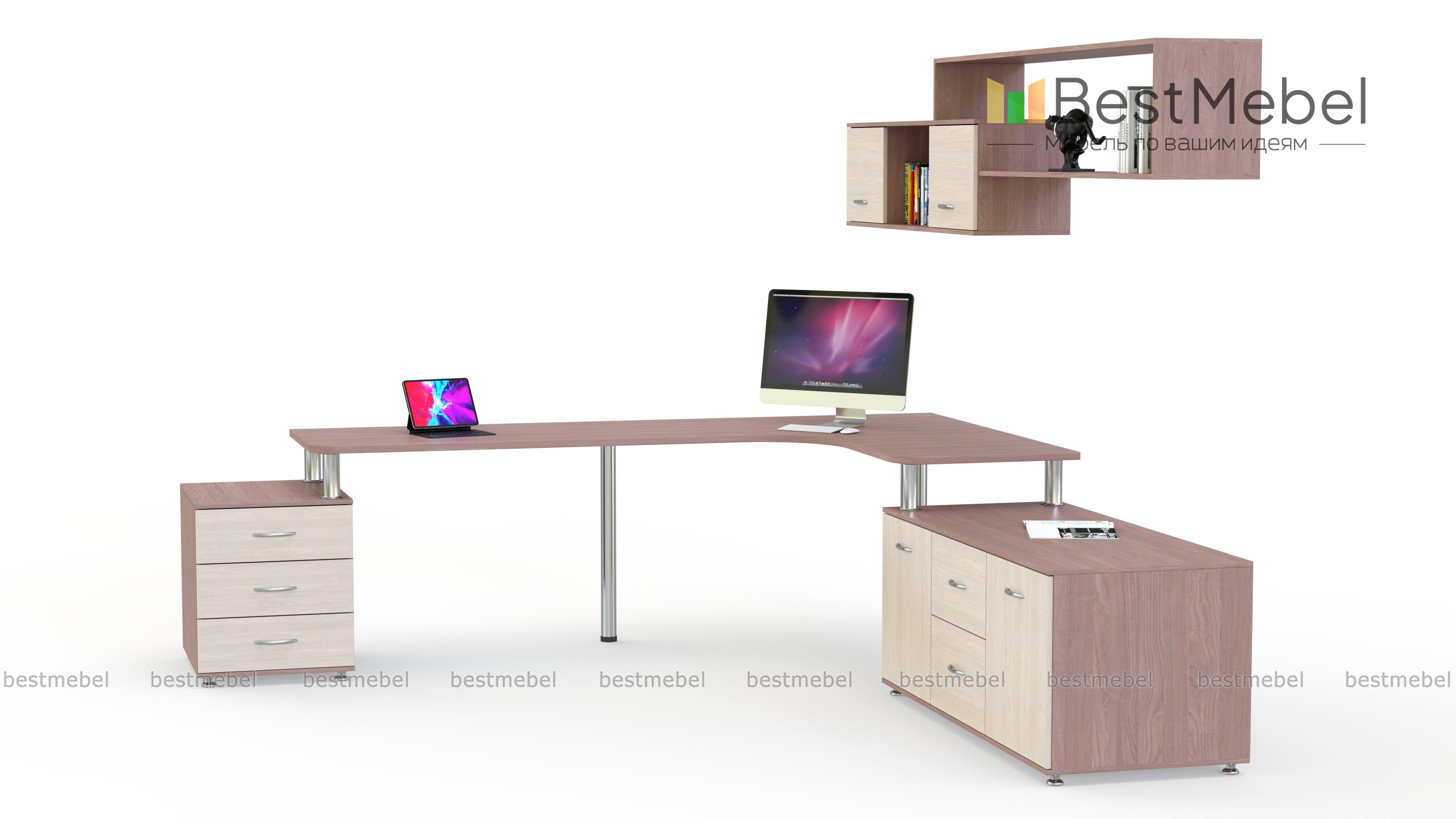Письменный стол для двоих Колор 57 BMS - Фото