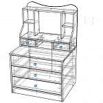 Схема сборки Комод с зеркалом Мару 14 BMS