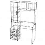 Схема сборки Стол компьютерный Лаки КСТ-16 BMS